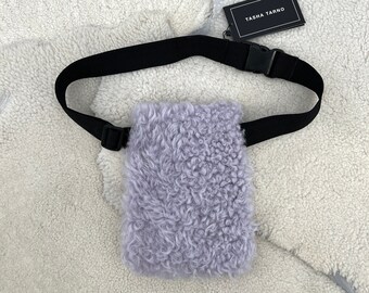 Light Purple Shearling Fanny Pack