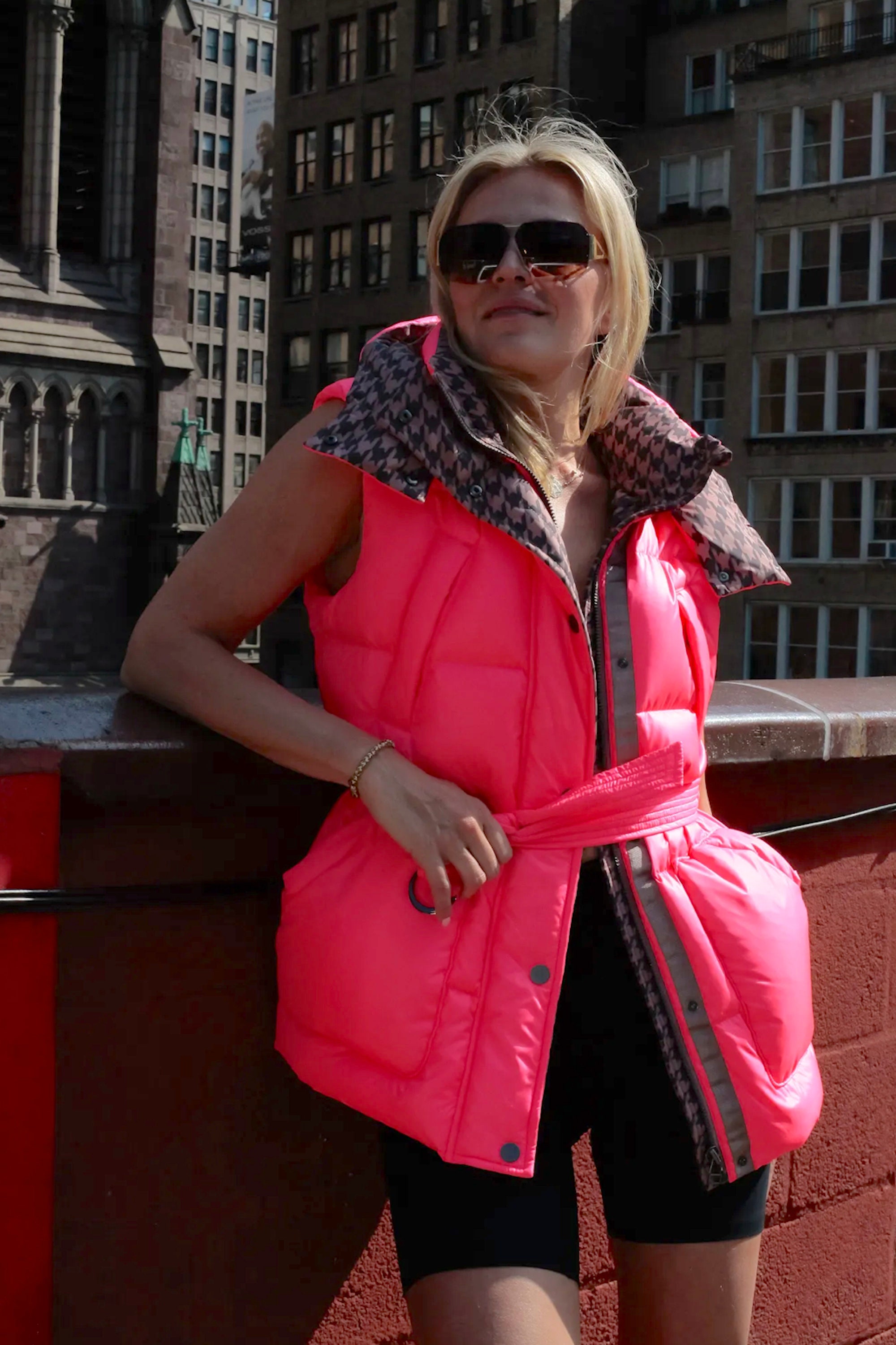 Hot pink down clearance vest