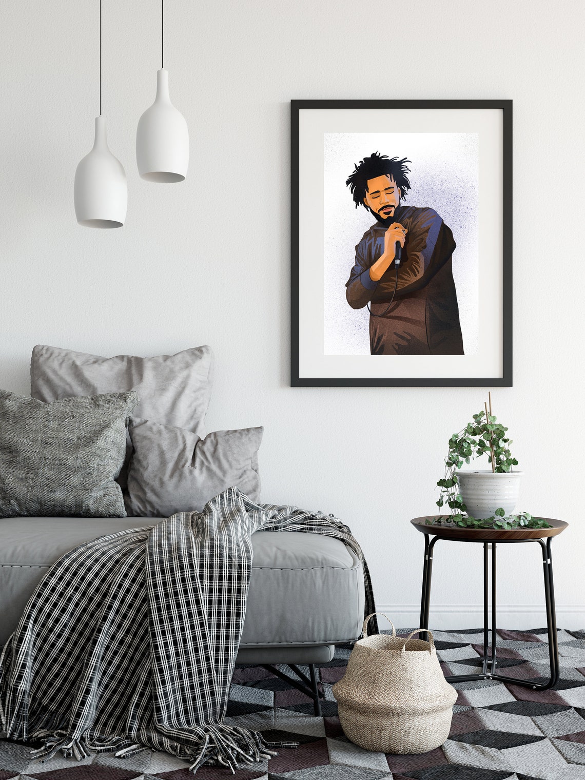 J Cole Poster Hip Hop Room Decor Bedroom Wall Art Etsy