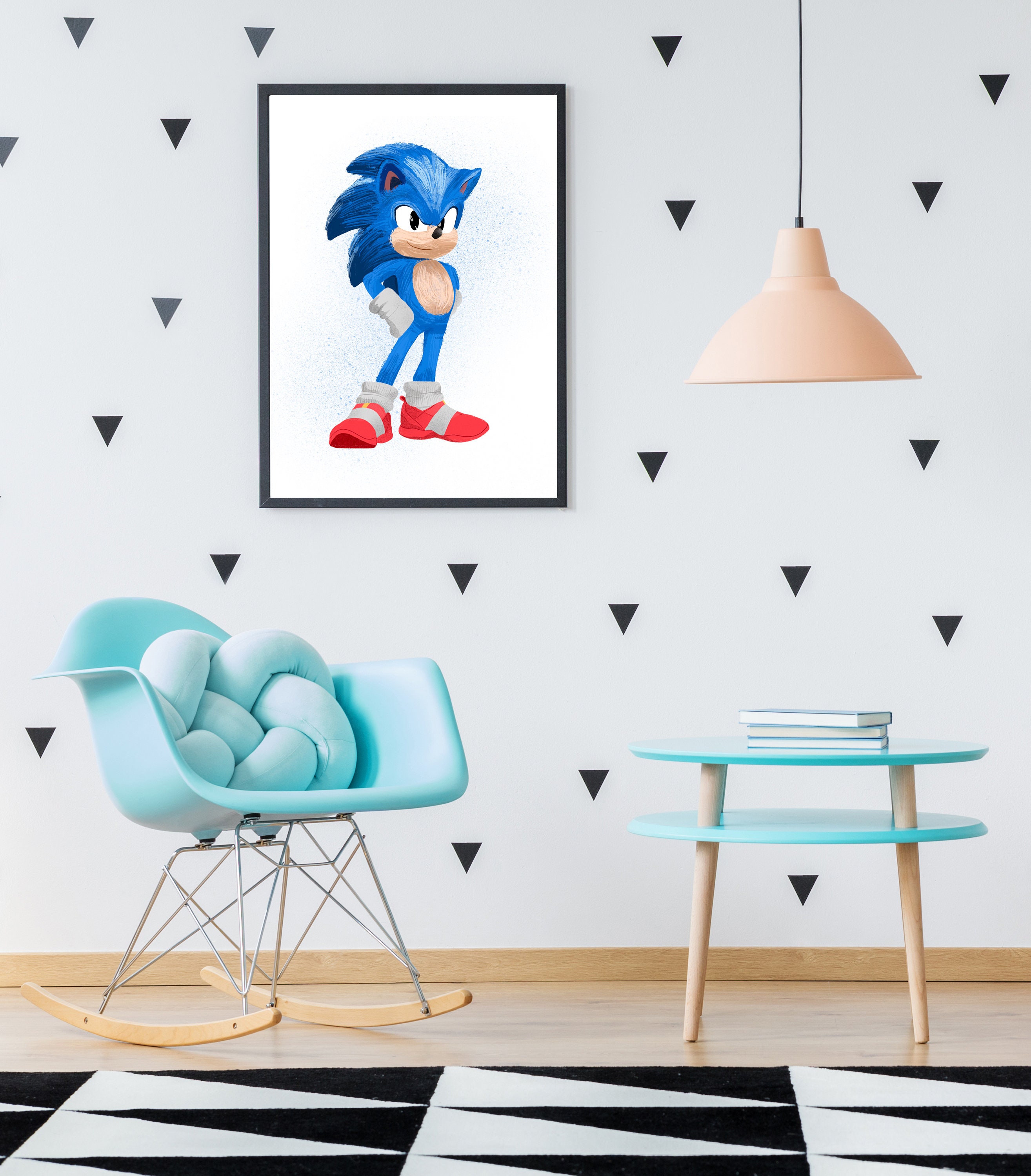 Sonic Wall Poster Sonic the Hedgehog Bedroom Print | Etsy