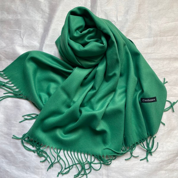 Scarf, Extra Large Shawl ,Wool  Wrap, Cozy Soft Warm Pashmina , Green Scarf , Winter Gift