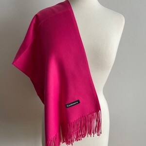 Scarf, Extra Large Shawl , Wrap, Cozy Soft  Pashmina , Dark Pink/ Fuchsia Scarf , Winter Gift