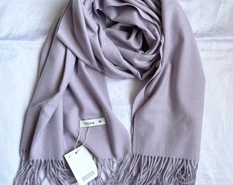 Scarf, Extra Large Shawl ,Wool Wrap, Cozy Soft Warm Pashmina , Light Lavender Scarf , Winter Gift