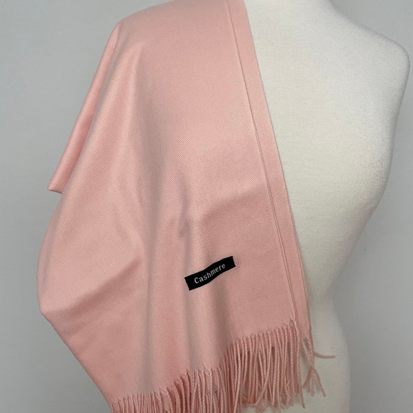 Scarf, Extra Large Shawl ,Wool Wrap, Cozy Soft Warm Pashmina , Light Pink Scarf , Winter Gift