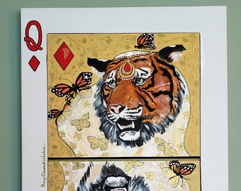 Poster, Queen of Diamonds: Bengal Tigress Maharani, unframed