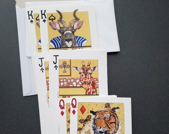 Packet of 6 folded greeting cards, blank inside