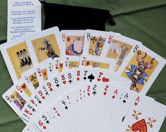 The Bridge Size Animal Royalty Playing Card Deck