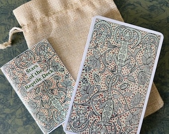 Reptiles Playing Sports Large Poker Deck