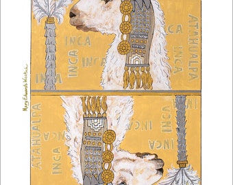 Poster, King of Hearts:  the Llama Atahualpa