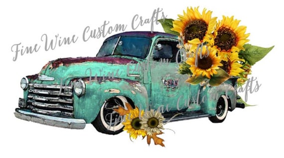 Free Free 309 Old Truck With Sunflowers Svg SVG PNG EPS DXF File