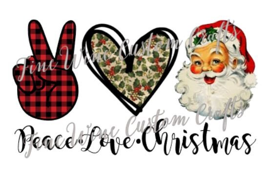 Peace Love Christmas Digital Download | Etsy