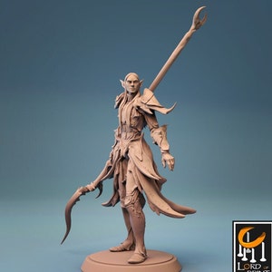 D&D Miniature - Elf Warrior Spear Challenge