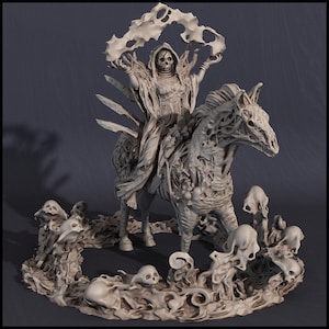 D&D Miniature - Necromancer on Undead Horse