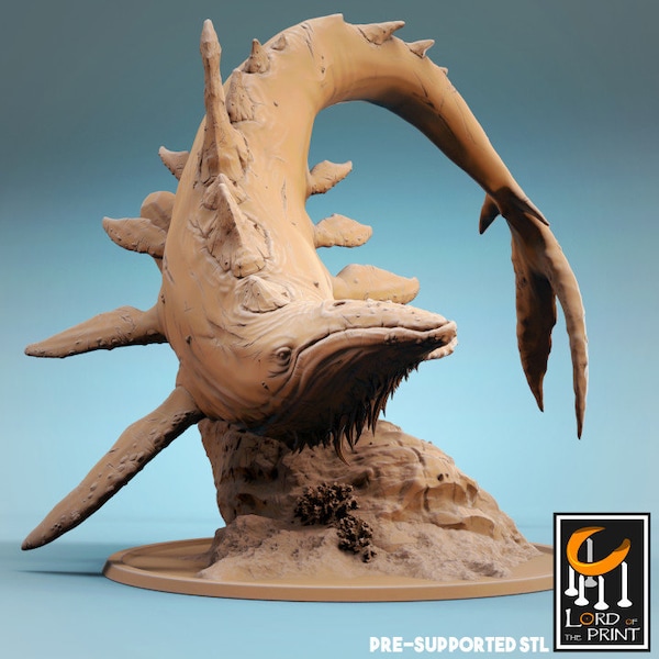 D&D Miniature - Bearded Whale