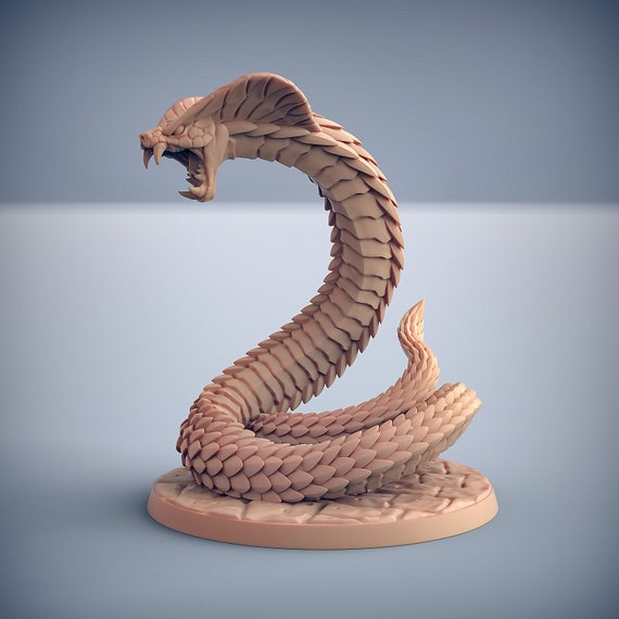 Serpente Gigante Cobra Miniatura Dnd Compatibile Con Dungeons 