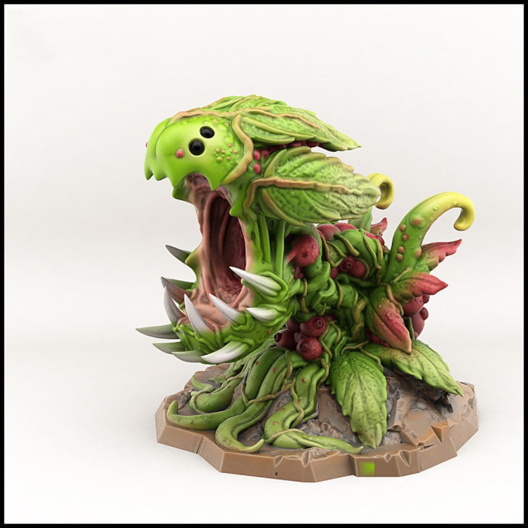 D&D Miniature Baby Carnivorous Plant opened Etsy