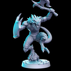 D&D Miniature - Saurian (Lizardman Gladiator)