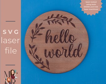 SVG | Baby Announcement | Sign | Hello World
