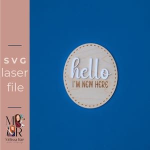 SVG | Hallo, ik ben nieuw hier-bord | Babyaankondiging | Kwekerijbord | Newbornfotografie | Decoratie: