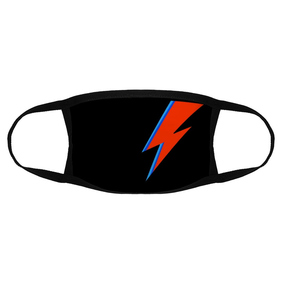 WASHABLE FACE MASK Bowie Lightning Bolt Face Mask Double Etsy