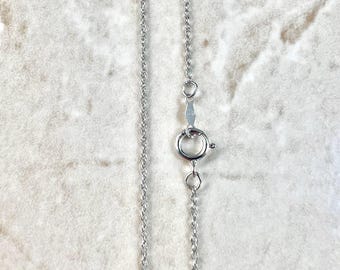 Lightweight 14K White Gold Rope Chain Necklace - 18 Inch Gold Chain - 14K Solid White Gold Chain - Perfect Gift For Her - Rope Necklace 14K