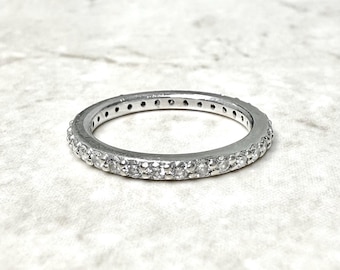 ILIANA 18K White Gold IGI Certified Diamond (SI-G-H) Half Eternity Wedding Band Ring 0.50 Ct