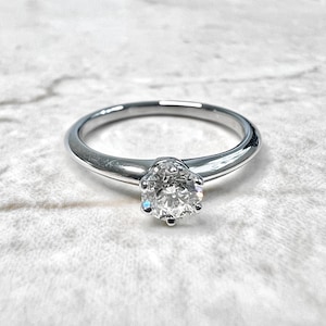 Tiffany & Co. Platinum Diamond Engagement Ring 0.32 CT H VVS2 - Diamond Solitaire Ring - Promise Ring - Diamond Wedding Ring - Gift For Her