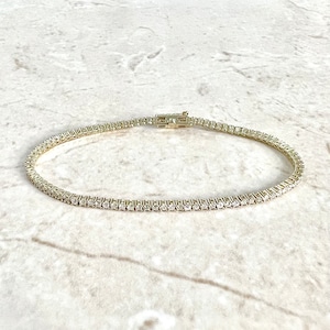 1.10 CT Diamond Tennis Bracelet - 14K Yellow Gold Diamond Bracelet - 14K Gold Tennis Bracelet - Natural Diamond Bracelet - Gift For Her