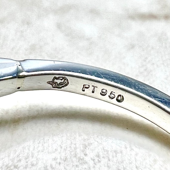 Vintage Handcrafted Platinum Ruby & Diamond Ring … - image 10