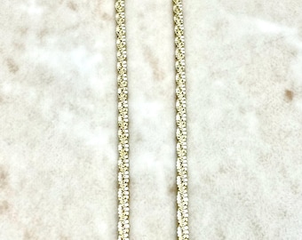 Solid 14K Yellow Gold Chain Necklace - 20.25 Inch Gold Chain - 14K Yellow Gold Sparkle Necklace - Yellow Gold Necklace - Best Gift For Her