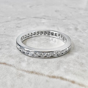 1 CT Handmade Platinum Diamond Eternity Band Ring - Channel Set Eternity Ring - Diamond Band - Diamond Ring - Wedding Band - Wedding Ring