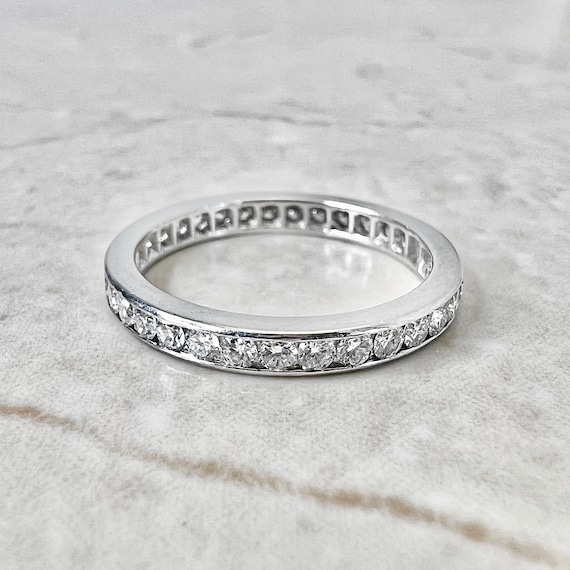 Platinum Diamond Eternity Band Ring 1 CT Eternity 