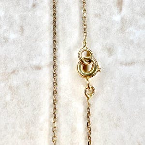 Vintage 18K Yellow Gold Cable Chain Necklace - 16.75 Inch Gold Chain - Yellow Gold Chain - Yellow Gold Necklaces For Women - Gift For Her