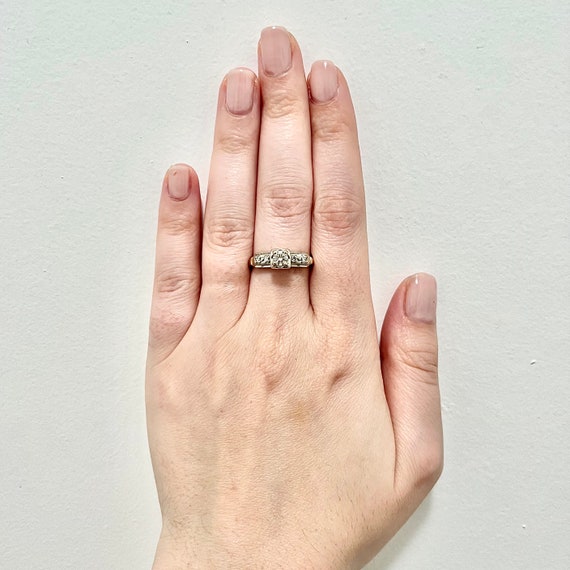 Vintage Retro Diamond Engagement Ring Circa 1940 … - image 3