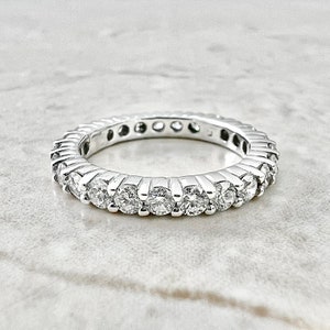 14K 1.50 CT Diamant Eternity Band Ring - 14K Weißgold Eternity Ring - Diamant Band - Diamant Ring - Diamant Ehering - Ehering