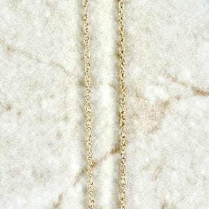 14K Yellow Gold Rope Chain Necklace - 14K Yellow Gold Chain 1.1 MM - 18 Inch Gold Chain - Solid Yellow Gold Rope Necklace - Gift For Her