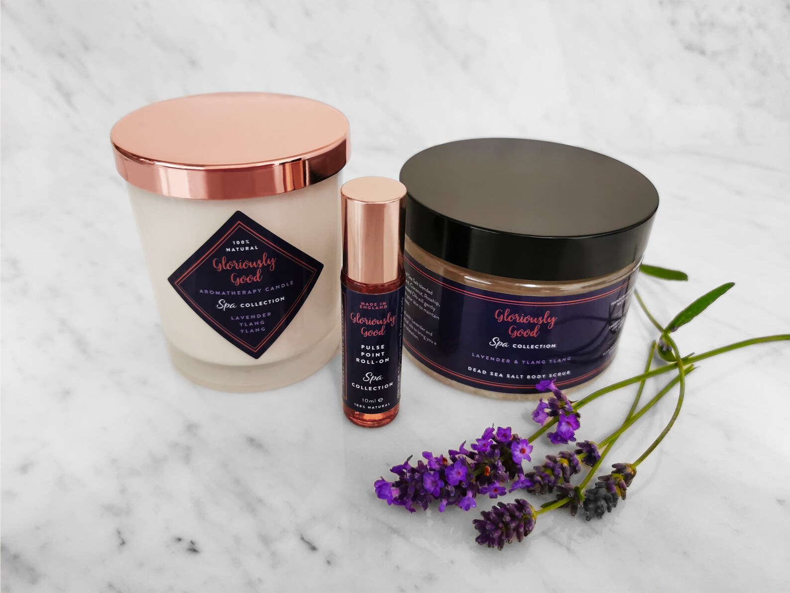 Lavender Ylang Ylang Spa Gift Set Natural Aromatherapy Care Etsy