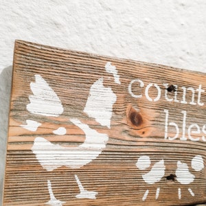 Cuente sus bendiciones cartel de madera recuperada | Etsy