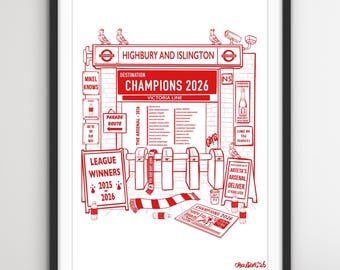 Champions of Highbury & Islington Print