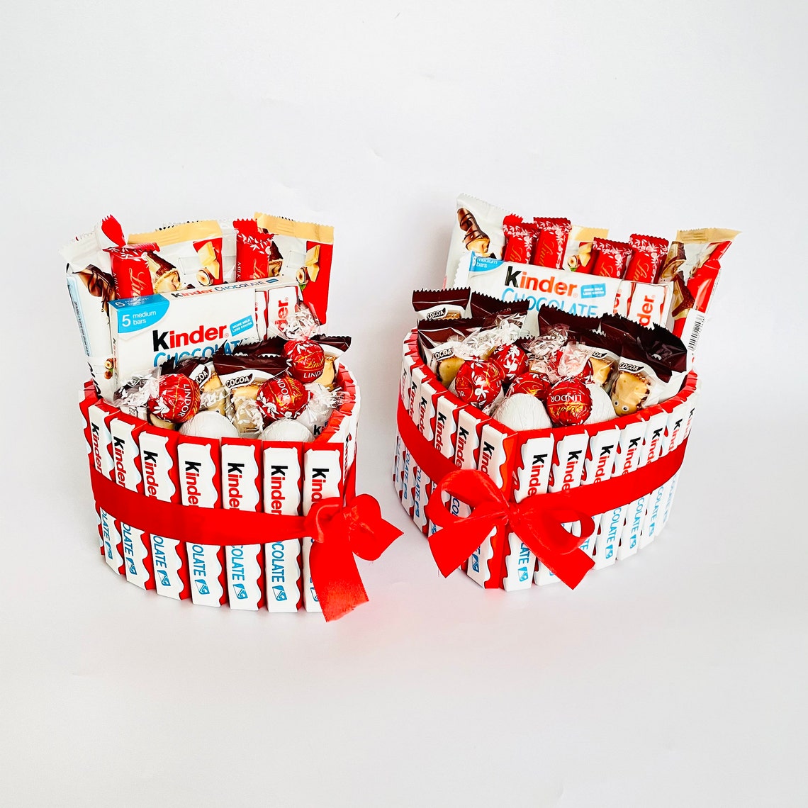 Large Kinder and Lindt Heart No Bake Cake Box Kinder Heart Etsy