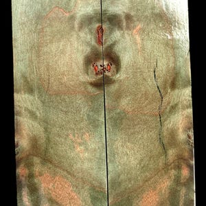 KS-556: Knife Scales  -  Green Dye Stabilized Maple