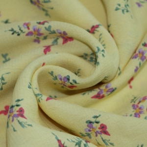 Rayon fabric by the yard, Rayon crepe fabric, Rayon viscose fabric for clothing, Floral rayon fabric, Viscose fabric by the yard