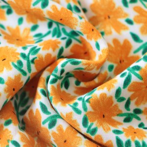 Viscose fabric, Viscose fabric by the yard, Rayon floral fabric, Challis fabric, Vintage fabric, Rayon fabric by the yard for clothing image 6