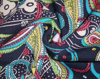 Viskose-Viskose-Stoff mit Paisley-Druck für Kleidung, 100% Viskose-Challis-Stoff, Rayon-Bekleidungsstoff, Viskosestoff
