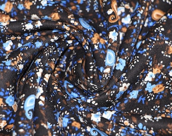 Tela de rayón cortada a medida, Tela de viscosa de rayón de primera calidad para ropa, Tela de sarga de rayón con estampado Paisley, Tela para el vestido