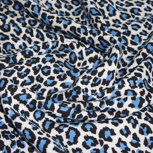 Rayon fabric, Rayon challis fabric by the yard, 100% rayon fabric, Leopard print sewing fabric, Rayon viscose fabric for clothes