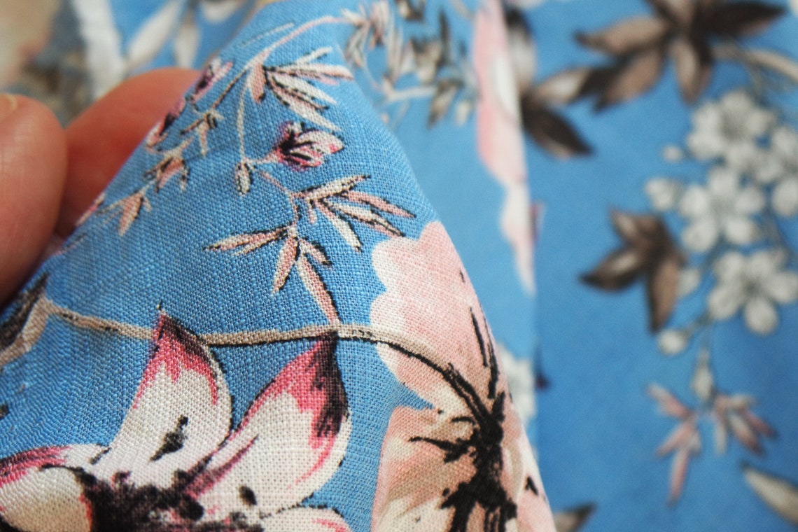 Linen Viscose Fabric by the Yard Linen Fabric by the Yard for Etsy