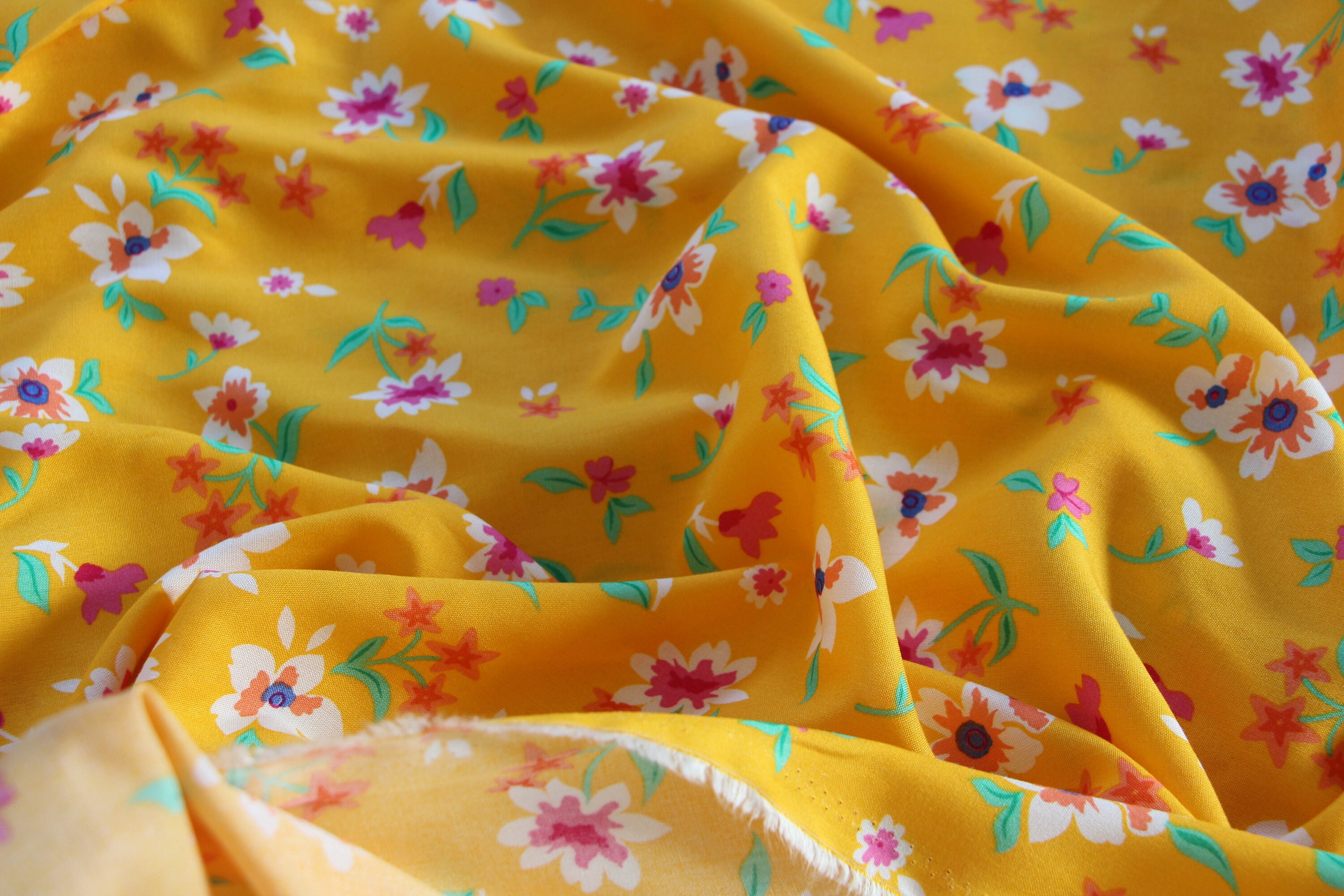 Viscose fabric Viscose fabric by the yard Rayon floral Etsy