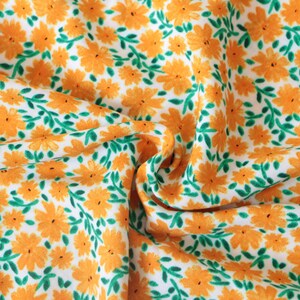 Viscose fabric, Viscose fabric by the yard, Rayon floral fabric, Challis fabric, Vintage fabric, Rayon fabric by the yard for clothing image 5