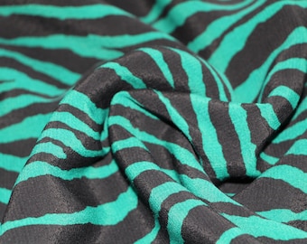 Rayon Stoff, Rayon Stoff Massenbestand, 100% Rayon Krepp Stoff für Kleidung, Rayon Viskose Stoff für Kleidung, Grün / Schwarz Nähstoff